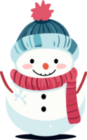capricieux hiver charme avec adorable bonhomme de neige png