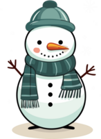 Whimsical Winter Charm with Adorable Snowman png