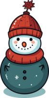 Whimsical Winter Charm with Adorable Snowman png