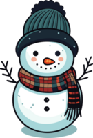 caprichoso inverno charme com adorável boneco de neve png