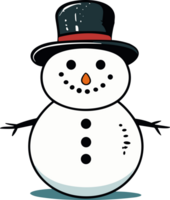 caprichoso inverno charme com adorável boneco de neve png