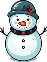 capricieux hiver charme avec adorable bonhomme de neige png