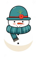 Whimsical Winter Charm with Adorable Snowman png