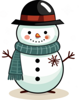 Whimsical Winter Charm with Adorable Snowman png