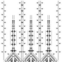 A black and white repeated border motif on of a pattern vector