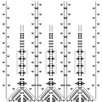 A black and white repeated border motif on of a pattern vector