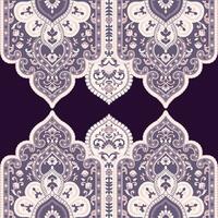 A vibrant purple and white pattern against a purple backdrop, repeated seamless pattern, border vector