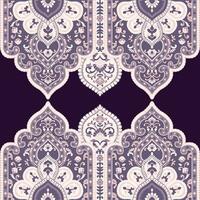 A vibrant purple and white pattern against a purple backdrop, repeated seamless pattern, border vector