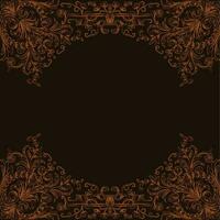 A decorative border on a textured brown and black background vector