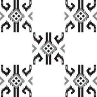 A black and white abstract design, repeated pattern border vector