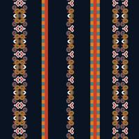 A vibrant black and orange striped pattern with circular shapes vector