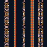 A vibrant black and orange striped pattern with circular shapes vector