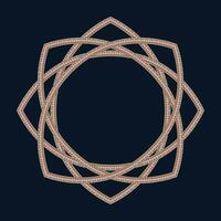 A circular frame made of diamonds on a dark background vector