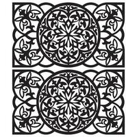 An intricate black and white design, captivating in its complexity vector