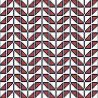 A vibrant red and white cross stitch pattern vector