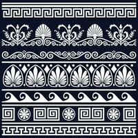 Greek-inspired border and divider designs vector