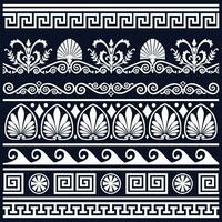 Greek-inspired border and divider designs vector