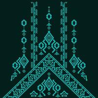 Geometric monochrome abstract pattern, border vector