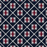 A black and white seamless repeated pattern with red and white squares vector