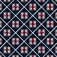 A black and white seamless repeated pattern with red and white squares vector