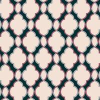 A vibrant black and pink pattern with circular shapes vector