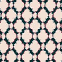 A vibrant black and pink pattern with circular shapes vector