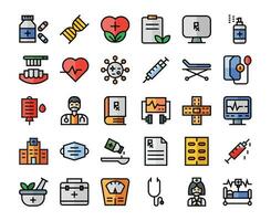 Medical filled outline icons set. The collection includes of business developments,programing , web design,app design and more. vector