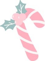pink Christmas candy cane decoration png