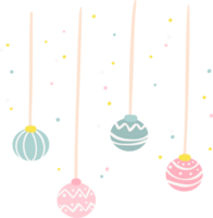 Kerstmis snuisterij ballen decoratie png