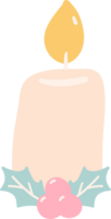 Chrsitmas candle element decoration png