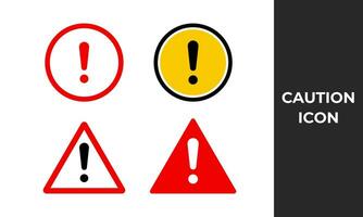 Caution warning signs, Warnings, attention symbol vector