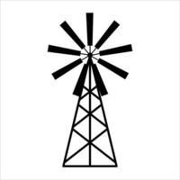 Windmill icon, turbine illustration vector