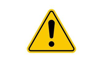 Warning sign with exclamation mark vector