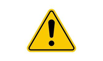 Warning sign with exclamation mark vector