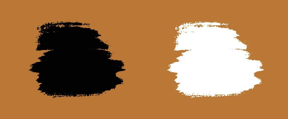 Ink paint brush stroke illustration set