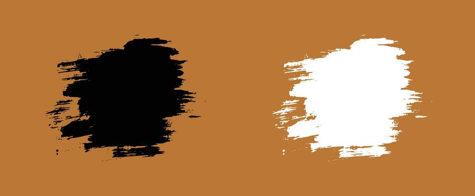 Vector grungy brush stroke set