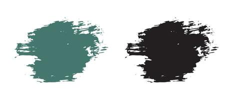 Grunge paint brush stroke collection vector