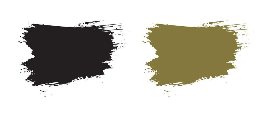 Ink abstract vector brush stroke collection
