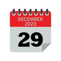 December Calender number vector