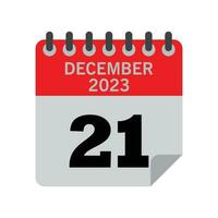 December Calender number vector