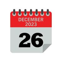 December Calender number vector