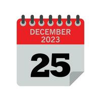 December Calender number vector