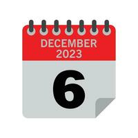 December Calender number vector