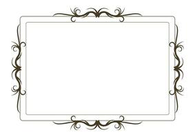 Decorative frame and border vector. vintage frame for photo with ornamental shape vector