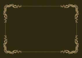 Decorative frame and border vector. vintage frame for photo with ornamental shape vector