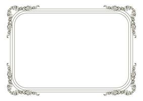 Decorative frame and border vector. vintage frame for photo with ornamental shape vector