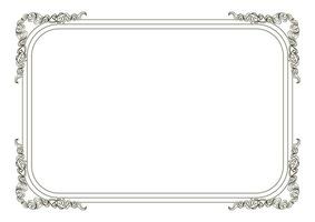 Decorative frame and border vector. vintage frame for photo with ornamental shape vector