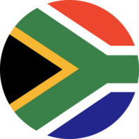 South Africa round flag button.  Circular symbol. Banner, icon. National sign. png