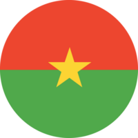 Burkina faso runda flagga. cirkulär symbol. knapp, baner, ikon. nationell tecken. png