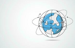 Global network connection. World map point and line composition concept of global business. Vector Illustration